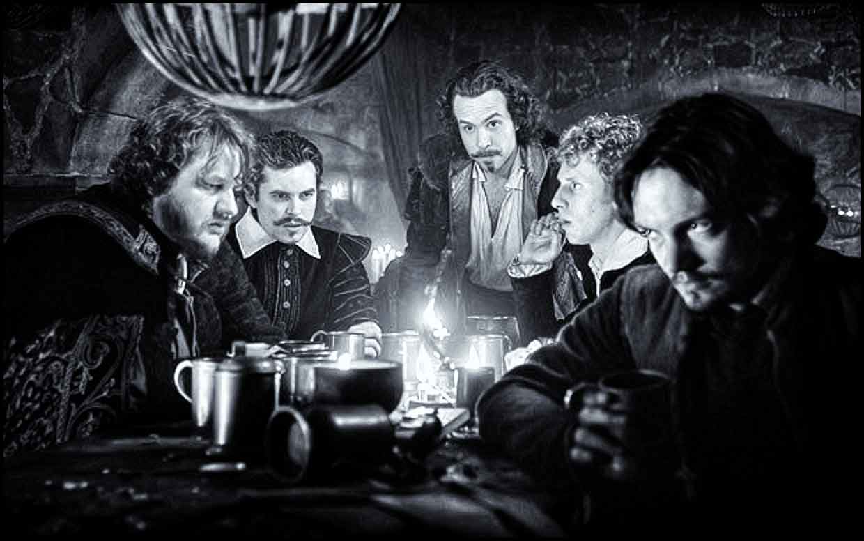 A group of Bankside aristocratic playwrights choosing their frontmen